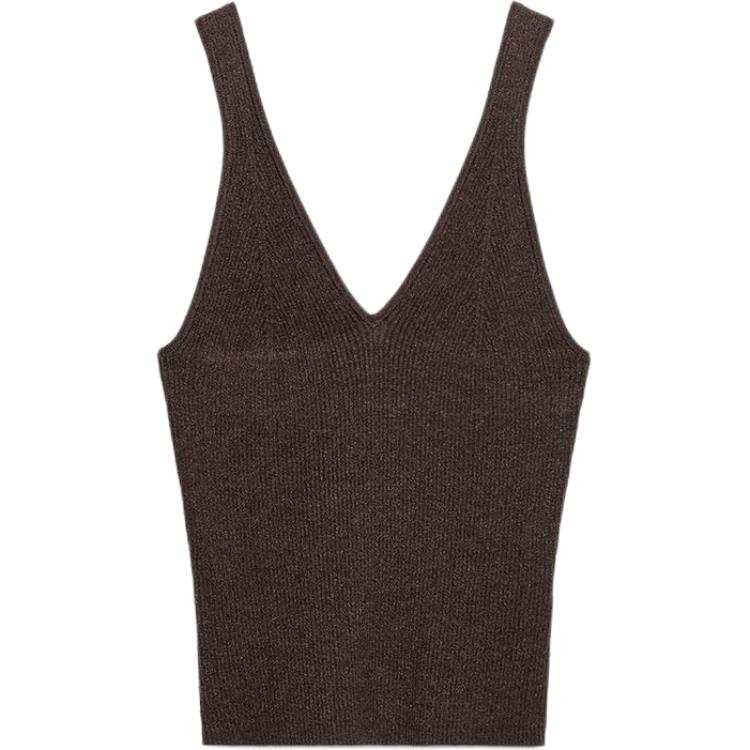 ZARA Tank Tops Women's Brown Other