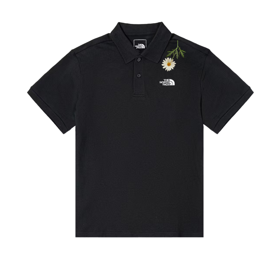 THE NORTH FACE Polo Shirts Unisex Cosmic Black Polo Collar Moderate Other