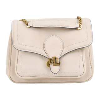 LAUREN RALPH LAUREN Cow Leather Handbag Women's Ecru
