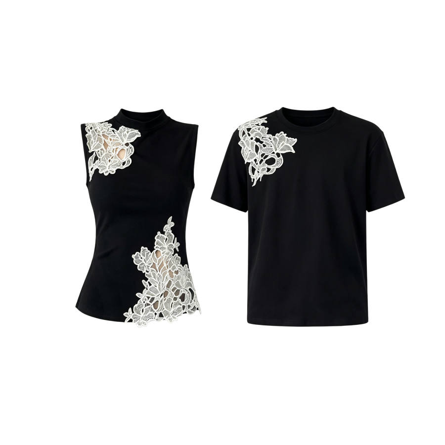 TUSHIFEI Couple Sets Women's Crew Neck Moderate