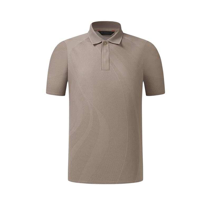 FILA Golf Clothing Men's Zongzi Leaves Brown Polo Collar Moderate
