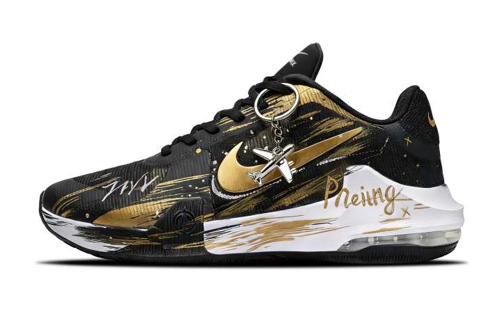 Nike Nike Air Max Impact 4 Basketball Shoes Unisex Low Top Black Gold