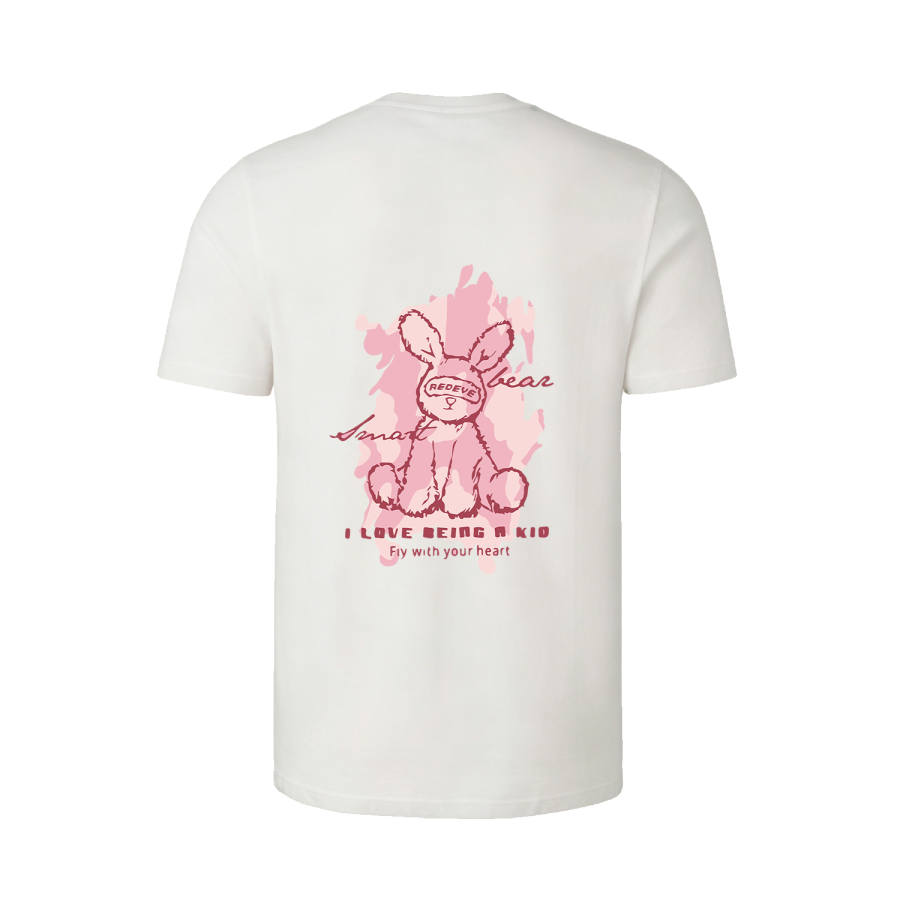 Adidas Adidas MUST HAVES T Shirts Unisex White Pink Crew Neck Moderate Straight Fit