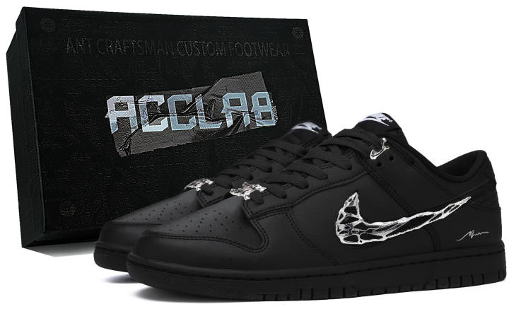 Nike Nike Dunk Skateboard Shoes Unisex Low Top Black/Silver