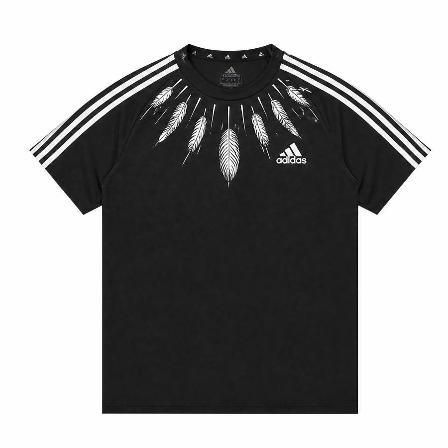 Adidas Adidas Football T Shirts Unisex Black Crew Neck
