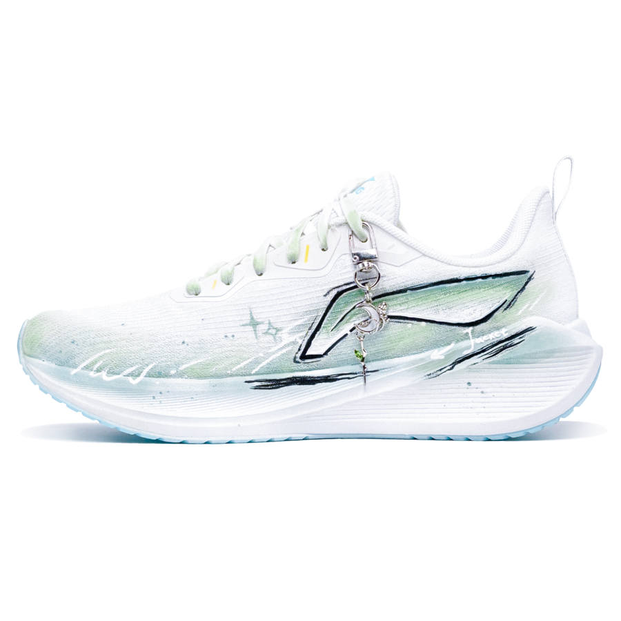 Li-Ning Li Ning Wuyue Running Shoes Men's Low Top White/Green