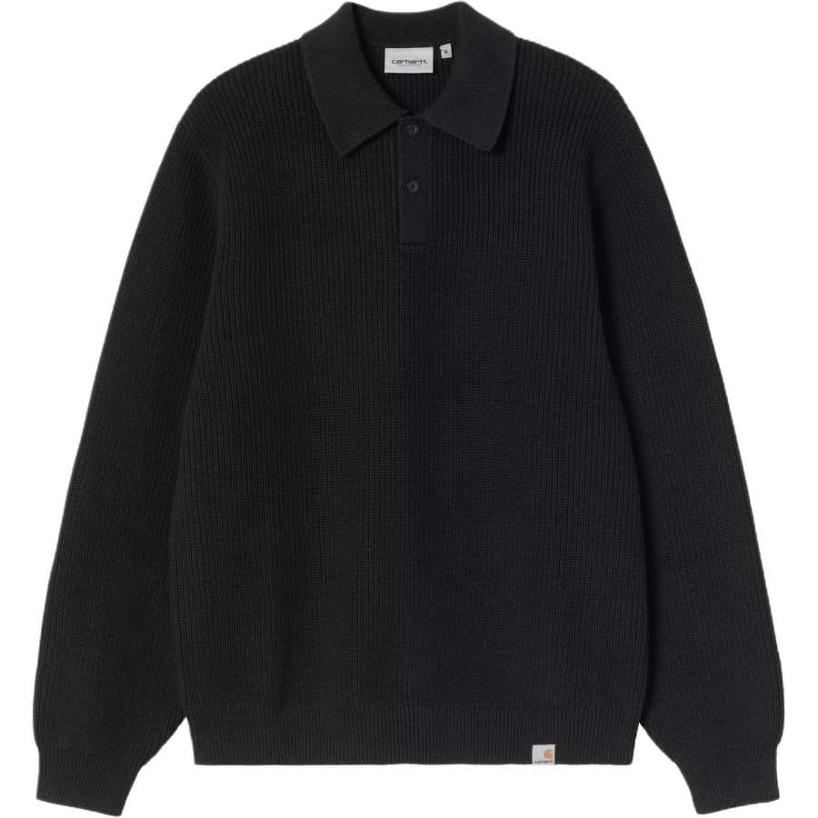 Carhartt WIP Polo Shirts Unisex Black Lapel Moderate Other