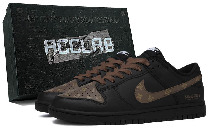Nike Nike Dunk Skateboard Shoes Men's Low Top Black/Brown