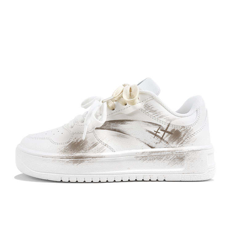ANTA Easy Skateboard Shoes Men's Low Top White Brown