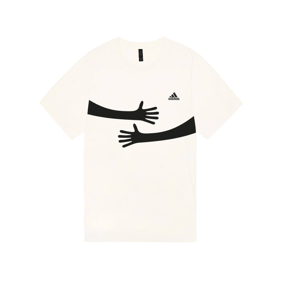 Adidas Adidas MUST HAVES T Shirts Unisex Ecru Crew Neck Moderate