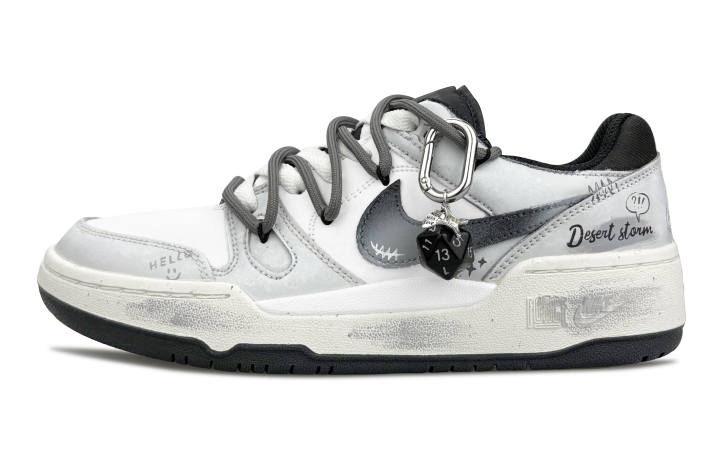 Nike Nike Full Force Skateboard Shoes Unisex Low Top Gray/Black