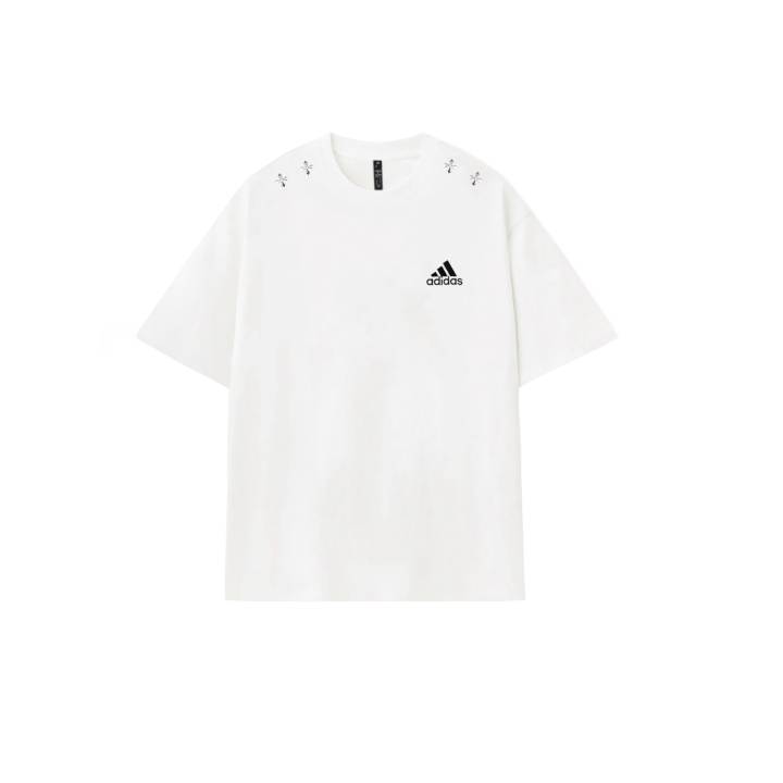 Adidas Adidas MUST HAVES T Shirts Unisex White Crew Neck Thin Straight Fit