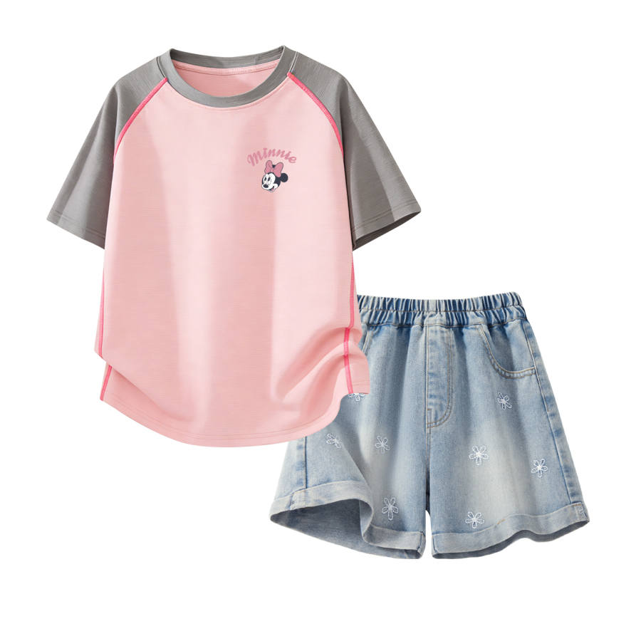Disney Kids Casual Sportswear Crew Neck Thin Stretch Breathable
