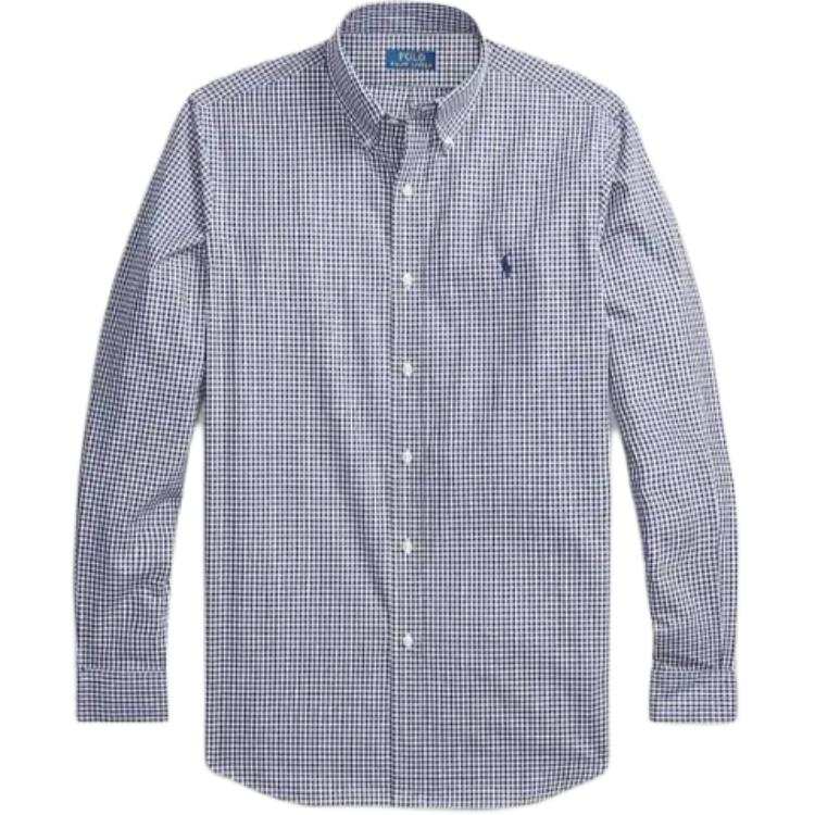 Polo Ralph Lauren Shirts Men's Blue Lapel Moderate Straight Fit