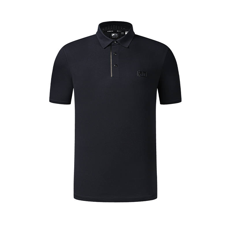 FILA Golf Polo Shirts Men's Pitch Black Polo Collar Moderate Other