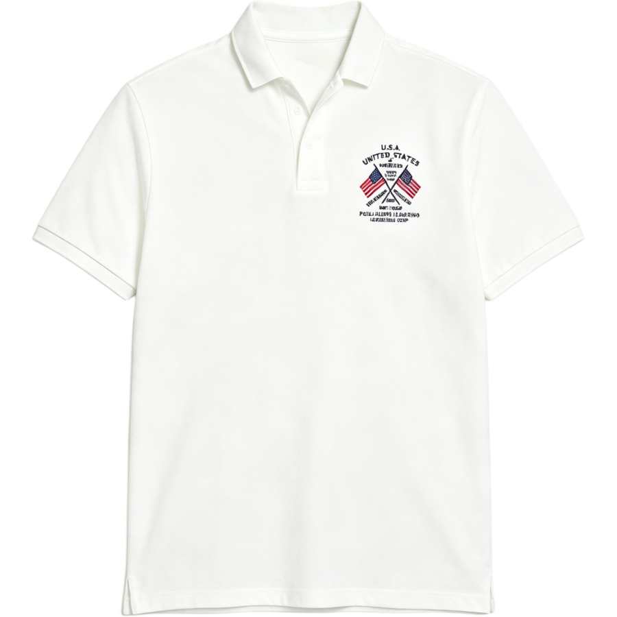 Polo Ralph Lauren Polo Shirts Men's White Polo Collar Moderate Straight Fit