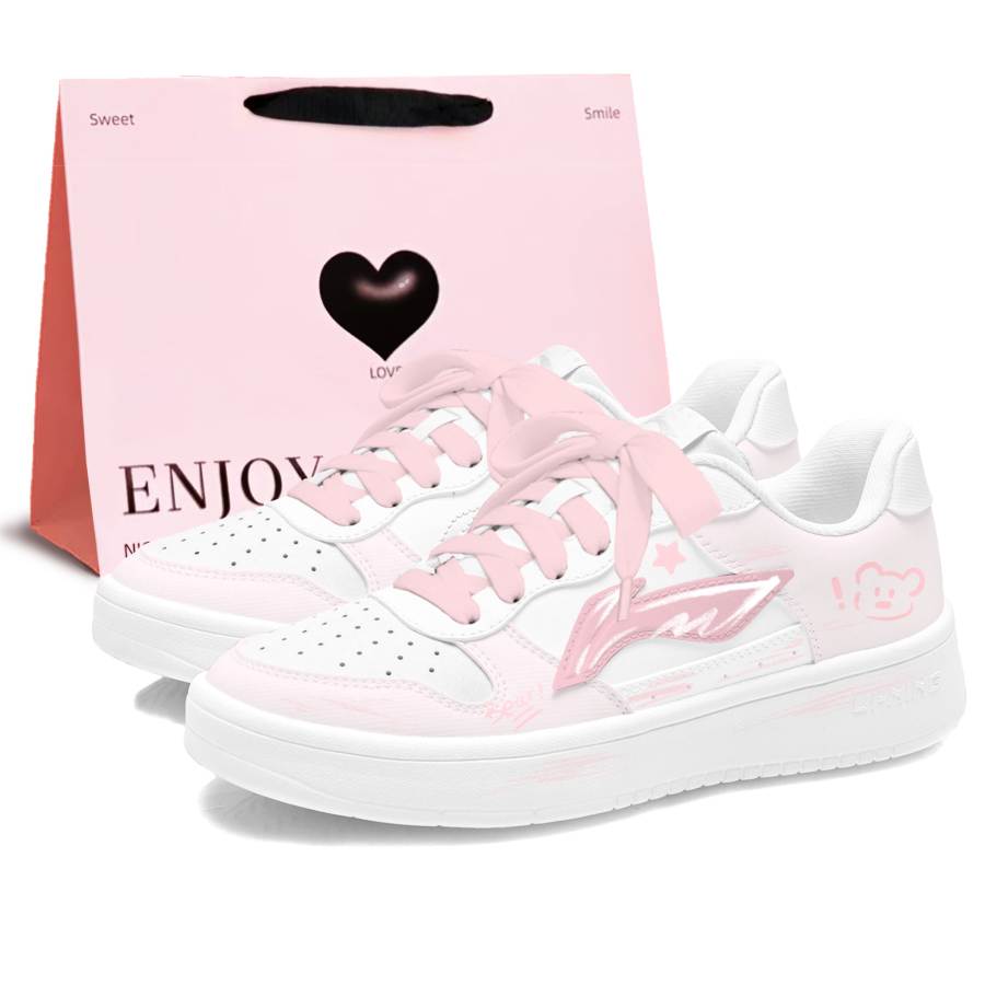 Li-Ning Li Ning Floating Boat Skateboard Shoes Women's Low Top Pink/White