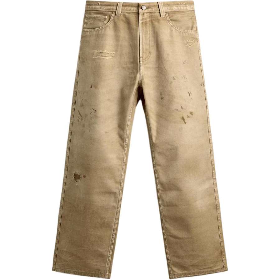 ZARA Casual Pants Men's Gold Brown Moderate Straight Fit Pants