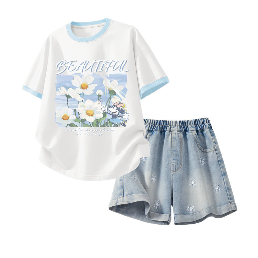 Disney Kids Casual Sportswear Crew Neck Thin Stretch Breathable