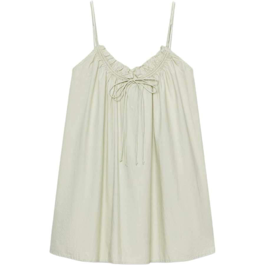 ZARA Slip Dresses Women's Light Green Moderate Short Skirt
