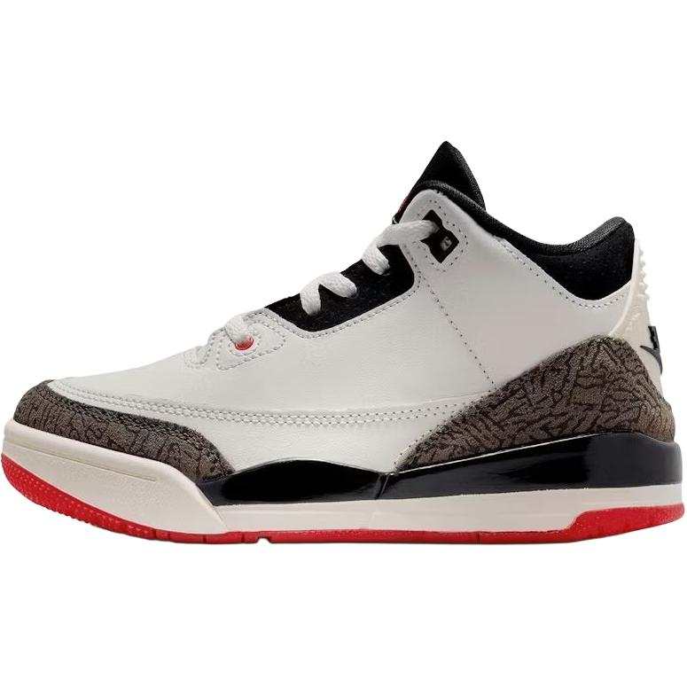 Jordan Jordan Air Jordan 3 High top Children's Basketball Shoes Sail White Children Aged 3 7 Years Old