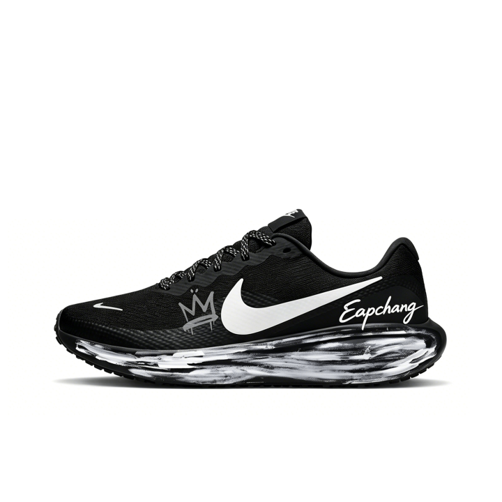 Nike Nike Running Shoes Men's Low Top Black & White & Gray