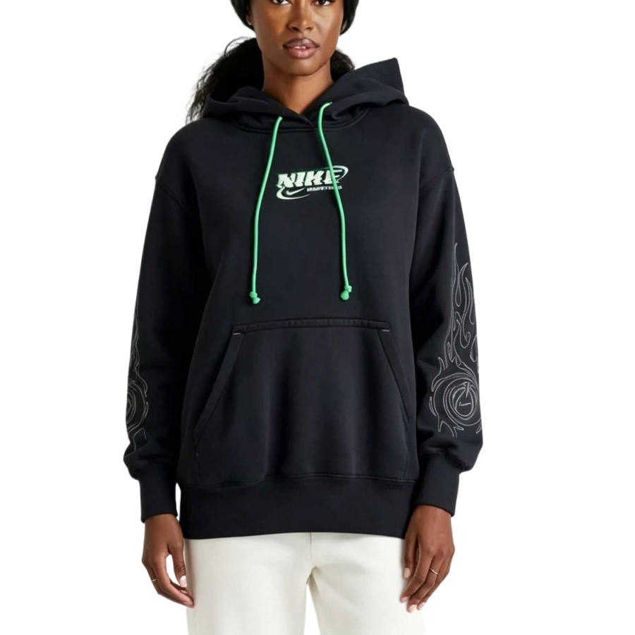 Nike Nike Sportswear Phoenix Fleece Sweatshirts Women's Black Hooded Non Detachable Moderate
