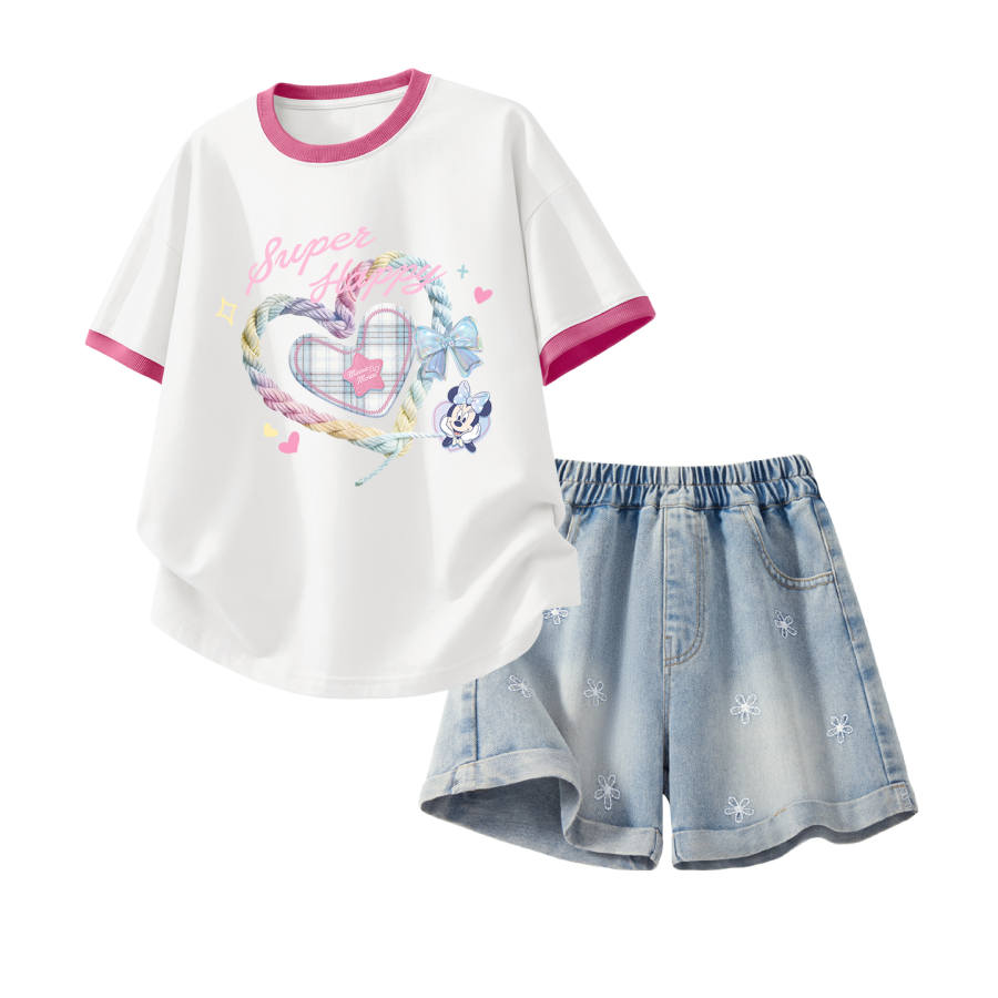 Disney Kids Casual Sportswear Crew Neck Thin Stretch Breathable