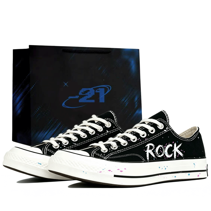 Converse Chuck Taylor All Star 70s Canvas Shoes Unisex Low Top Black & White & Blue & Pink Dots