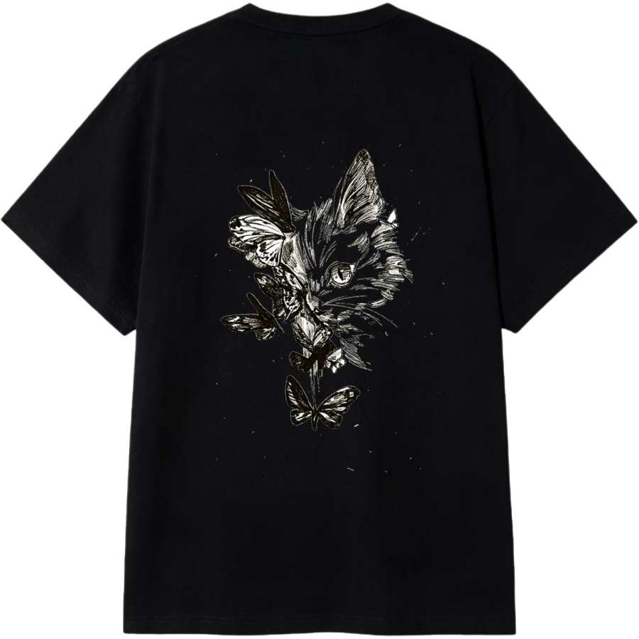 FILA T Shirts Unisex Black Crew Neck Moderate