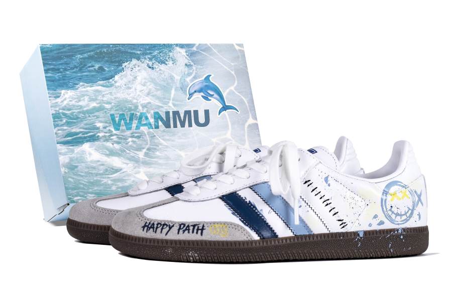 Adidas Originals SAMBA OG German Army Trainers Unisex Low Top Blue/White