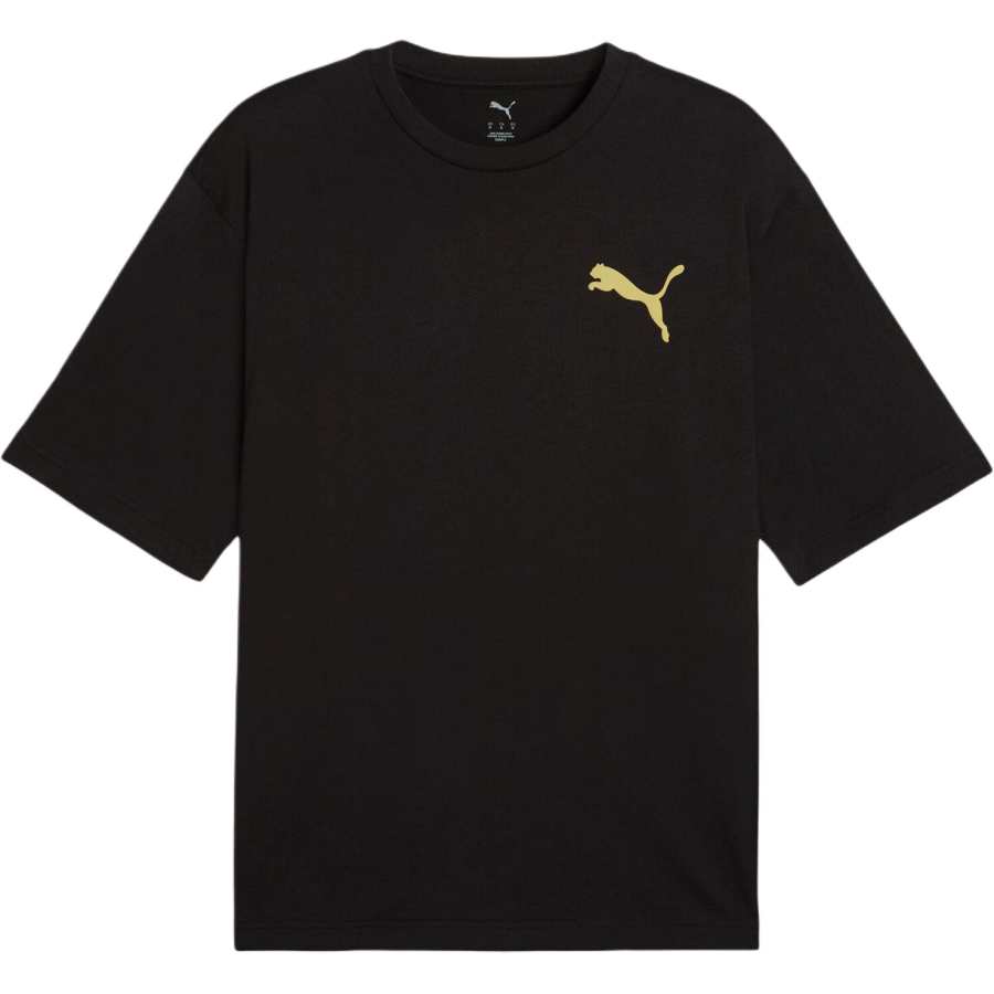 PUMA T Shirts Men's Black Crew Neck Moderate
