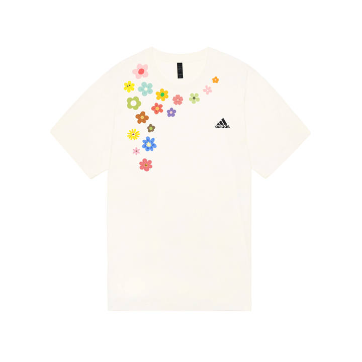Adidas Adidas MUST HAVES T Shirts Unisex Ecru Crew Neck Moderate