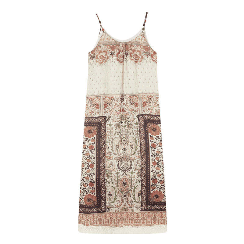 XIANGYING Sleeveless Dresses Women's Coffee Moderate