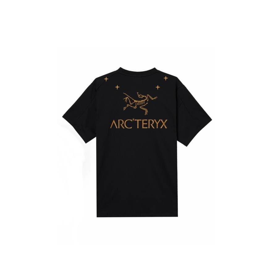 Arcteryx KRAGG T Shirts Unisex Black/24K Black International Suggestion Size Is Recommended To Be One Size Smaller Than Usual Crew Neck Thin