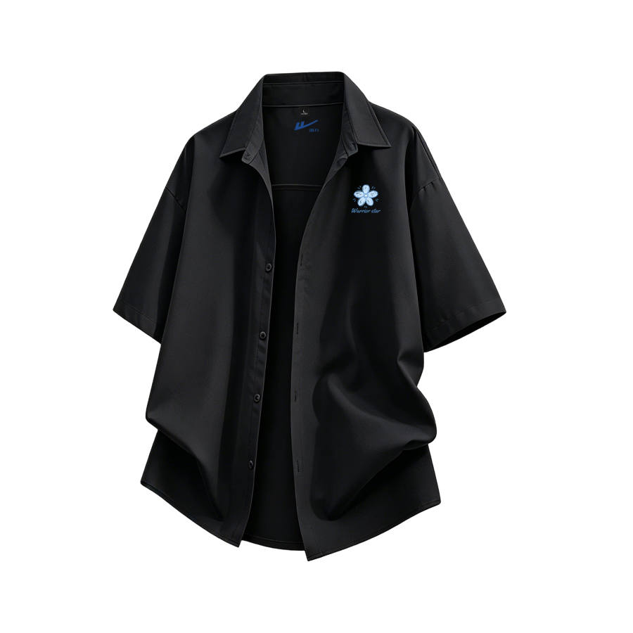 WARRIOR WARRIOR Shirts Unisex Lapel Thin Straight Fit