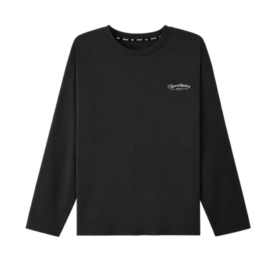 Skechers T Shirts Men's Carbon Black 0018 Crew Neck Moderate