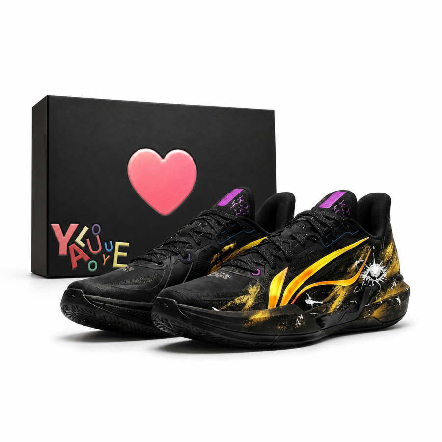 Li-Ning Li Ning Light Speed 3 Basketball Shoes Men's Low Top Black/Gold/White