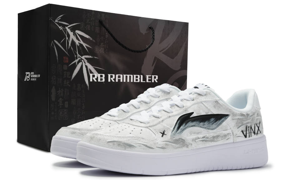 Li-Ning Li Ning Floating Boat Skateboard Shoes Men's Low Top White Gray