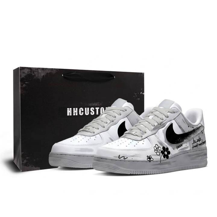 Nike Nike Air Force 1 Skateboard Shoes Men's Low Top Gray/White