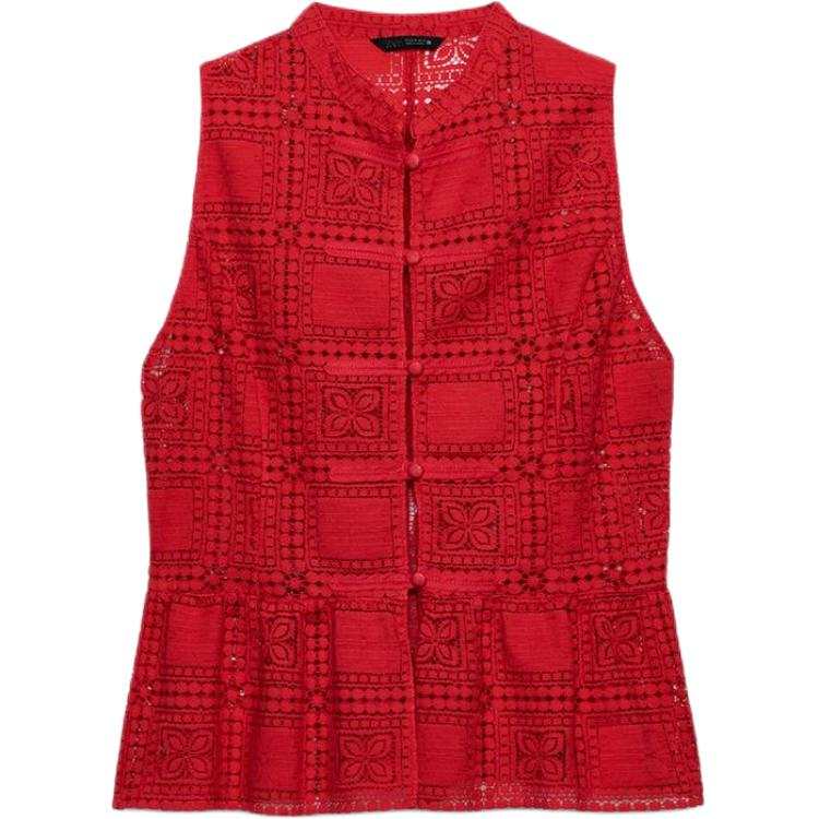 ZARA Tank Tops Women's Red Other