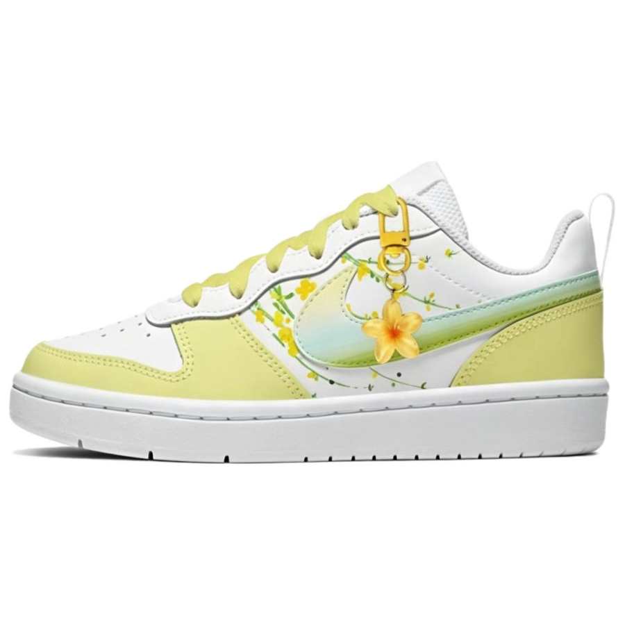 Nike Nike Court Borough Slip Resistant, Abrasion Resistant, Lightweight Low top Skateboard Shoes Unisex White