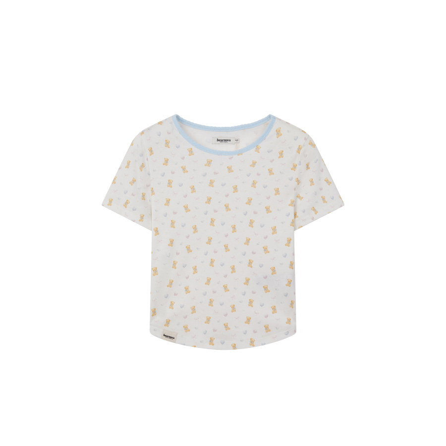 Teenie Weenie T Shirts Women's Crew Neck Moderate Straight Fit