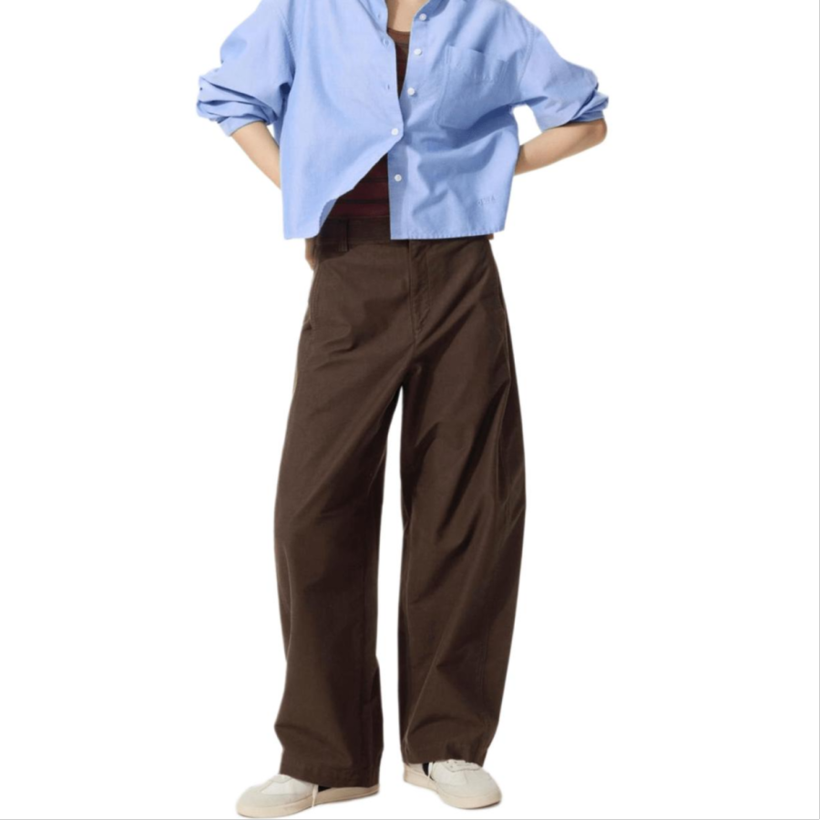 UNIQLO Casual Pants Women's 39 Brown Black Moderate Wide Leg Pants