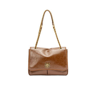 VANESSA HOGAN Cow Leather Shoulder Bag Women's Brown/Black