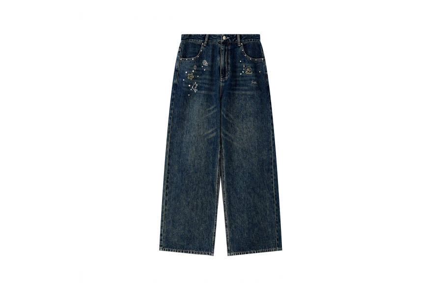 F426 Jeans Unisex Moderate Straight Fit Pants