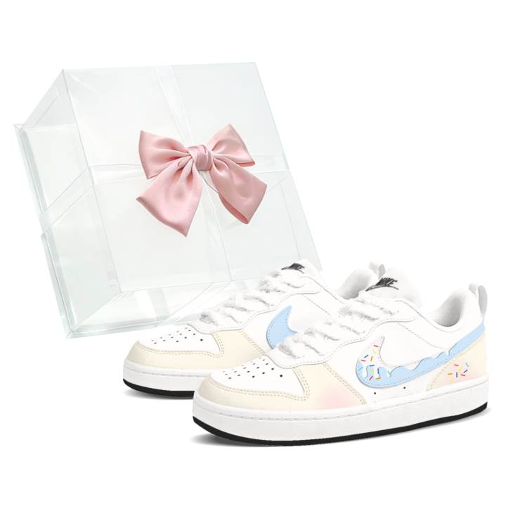 Nike Nike Court Borough Blueberry Cake Low top Skateboard Shoes Unisex Cream Blue