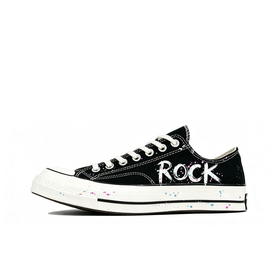 Converse Chuck Taylor All Star 70s Canvas Shoes Unisex Low Top Black & White & Blue & Pink Dots