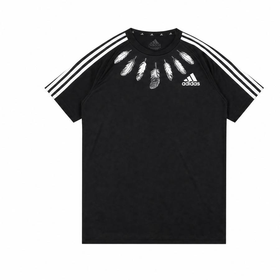 Adidas Adidas Football T Shirts Unisex Black Crew Neck