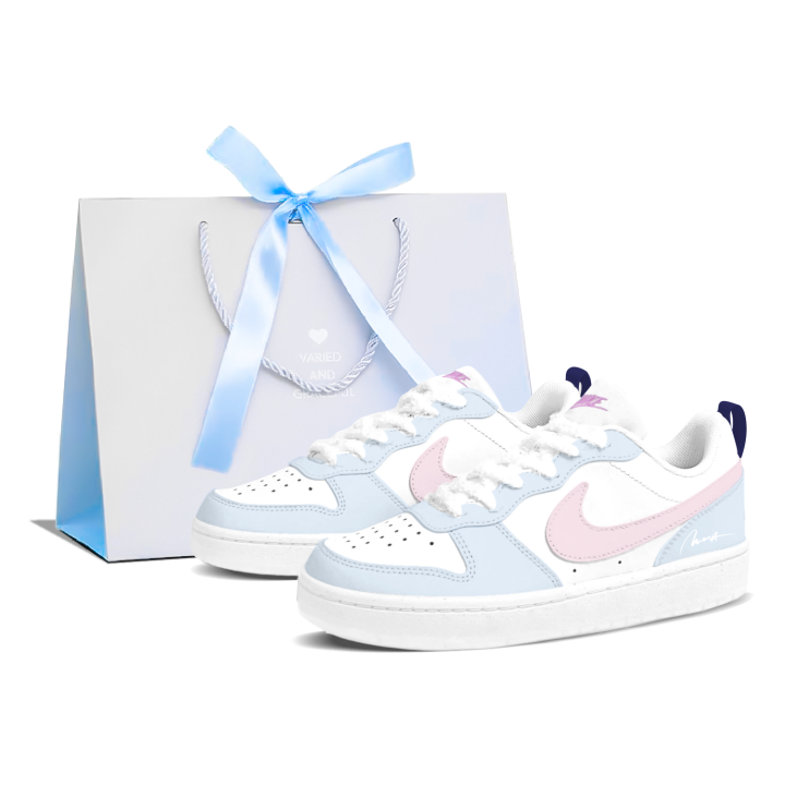 Nike Nike Court Borough Maris Sal Gummies Low top Skateboard Shoes Unisex Blue Pink